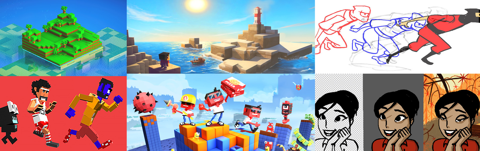 Game development workflows: animation, level design, and 3D worlds