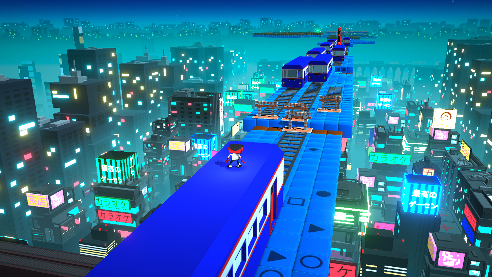 Neon city scene illustrating global reach